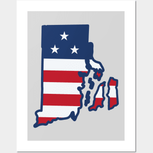 Stars and Stripes Rhode Island Posters and Art